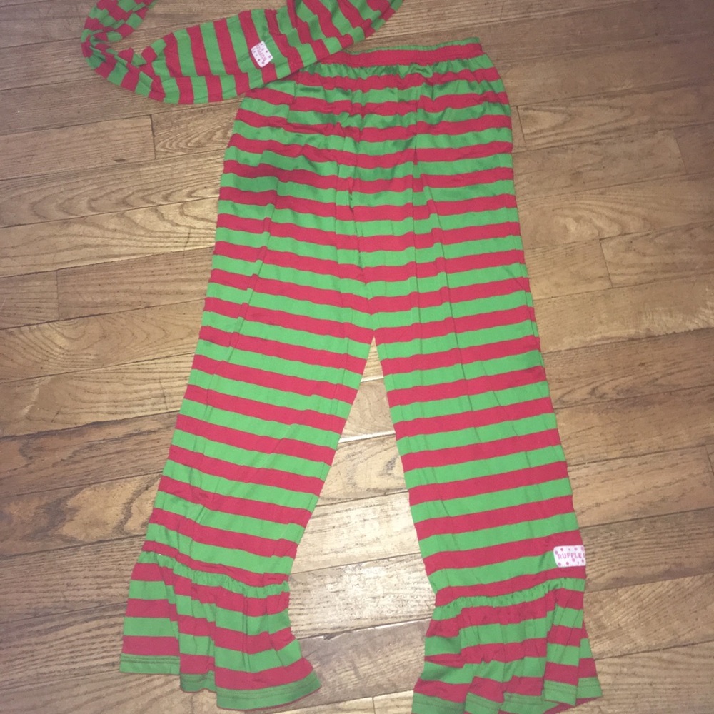 Women’s size medium ruffle pants matching scarf